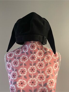 Black Women's Fabric Earflap Hat